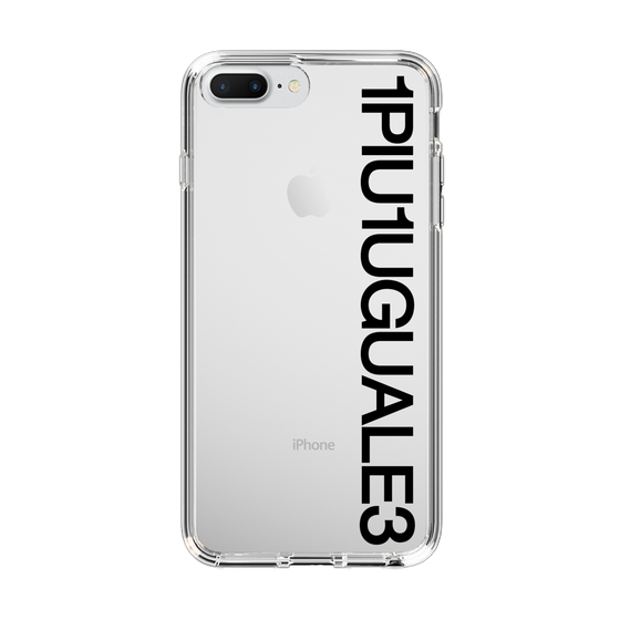 Slim Protection Case for Apple iPhone 7 Plus［ 1PIU1UGUALE3 - Logo - Black ］