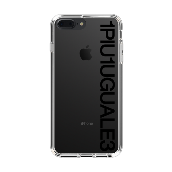 Slim Protection Case for Apple iPhone 7 Plus［ 1PIU1UGUALE3 - Logo - Black ］