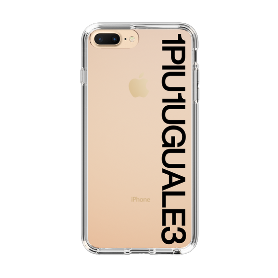 Slim Protection Case for Apple iPhone 7 Plus［ 1PIU1UGUALE3 - Logo - Black ］