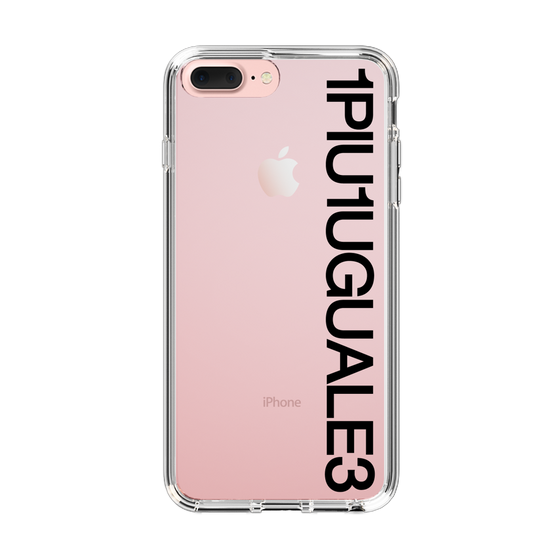 Slim Protection Case for Apple iPhone 7 Plus［ 1PIU1UGUALE3 - Logo - Black ］