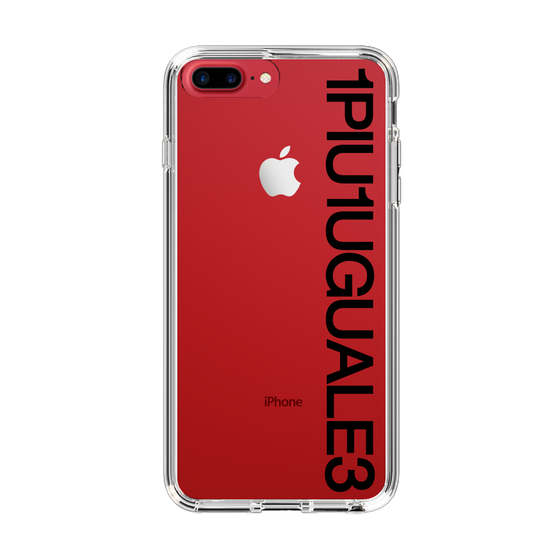 Slim Protection Case for Apple iPhone 7 Plus［ 1PIU1UGUALE3 - Logo - Black ］