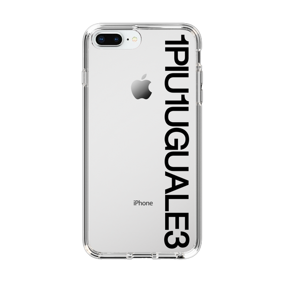 Slim Protection Case for Apple iPhone 8 Plus［ 1PIU1UGUALE3 - Logo - Black ］