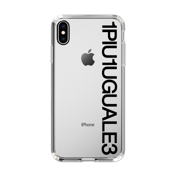 Slim Protection Case for Apple iPhone XS Max［ 1PIU1UGUALE3 - Logo - Black ］