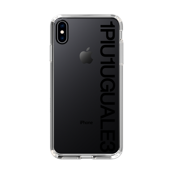 Slim Protection Case for Apple iPhone XS Max［ 1PIU1UGUALE3 - Logo - Black ］