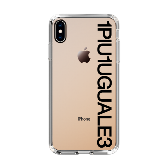 Slim Protection Case for Apple iPhone XS Max［ 1PIU1UGUALE3 - Logo - Black ］