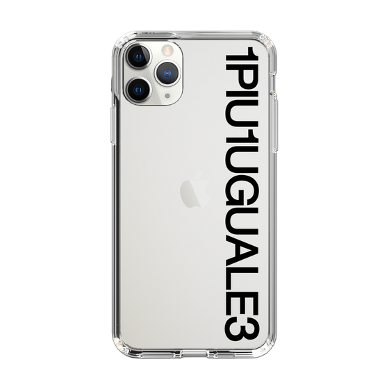 Slim Protection Case for Apple iPhone 11 Pro Max［ 1PIU1UGUALE3 - Logo - Black ］