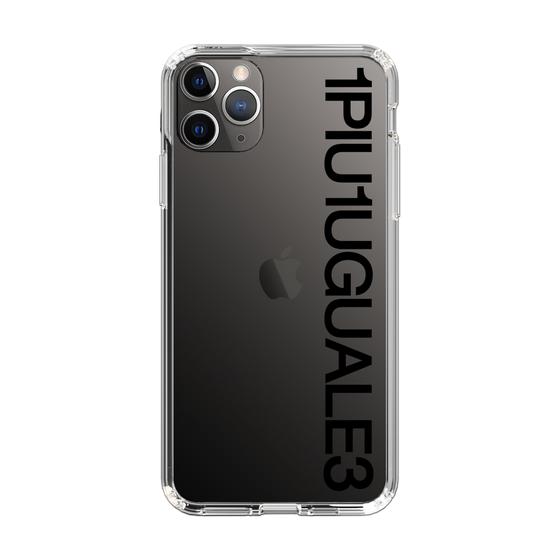 Slim Protection Case for Apple iPhone 11 Pro Max［ 1PIU1UGUALE3 - Logo - Black ］