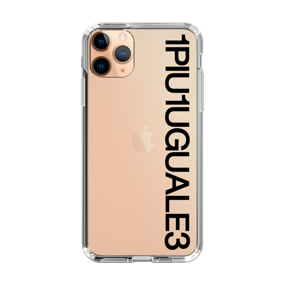 Slim Protection Case for Apple iPhone 11 Pro Max［ 1PIU1UGUALE3 - Logo - Black ］