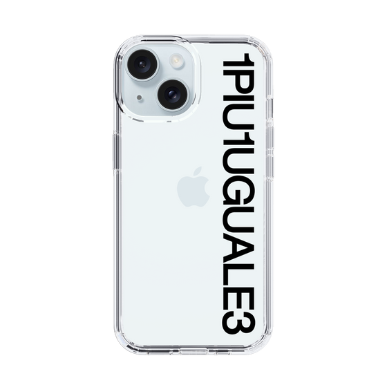 Slim Protection Case for Apple iPhone 15［ 1PIU1UGUALE3 - Logo - Black ］