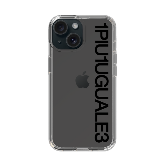 Slim Protection Case for Apple iPhone 15［ 1PIU1UGUALE3 - Logo - Black ］