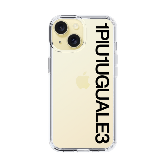 Slim Protection Case for Apple iPhone 15［ 1PIU1UGUALE3 - Logo - Black ］