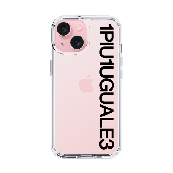 Slim Protection Case for Apple iPhone 15［ 1PIU1UGUALE3 - Logo - Black ］