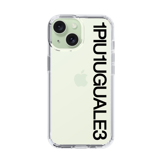 Slim Protection Case for Apple iPhone 15［ 1PIU1UGUALE3 - Logo - Black ］