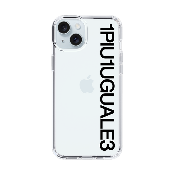Slim Protection Case for Apple iPhone 15 Plus［ 1PIU1UGUALE3 - Logo - Black ］