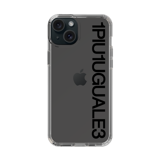 Slim Protection Case for Apple iPhone 15 Plus［ 1PIU1UGUALE3 - Logo - Black ］