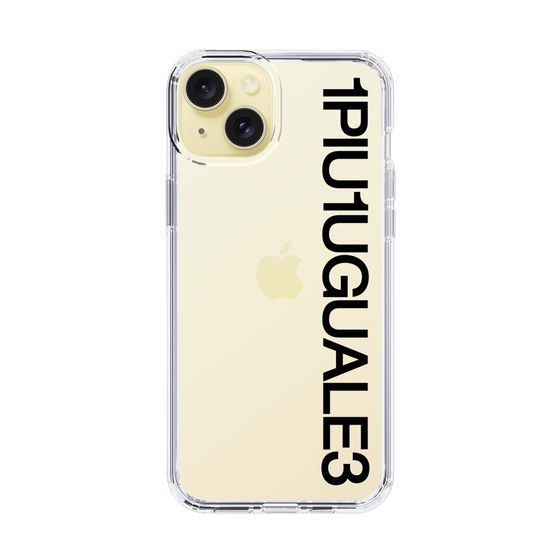 Slim Protection Case for Apple iPhone 15 Plus［ 1PIU1UGUALE3 - Logo - Black ］