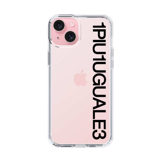 Slim Protection Case for Apple iPhone 15 Plus［ 1PIU1UGUALE3 - Logo - Black ］