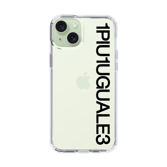 Slim Protection Case for Apple iPhone 15 Plus［ 1PIU1UGUALE3 - Logo - Black ］