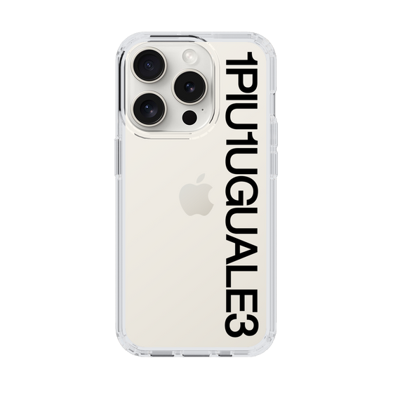 Slim Protection Case for Apple iPhone 15 Pro［ 1PIU1UGUALE3 - Logo - Black ］