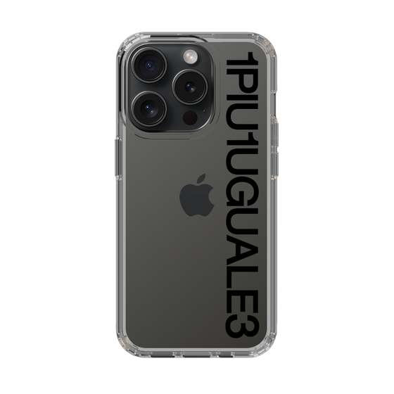 Slim Protection Case for Apple iPhone 15 Pro［ 1PIU1UGUALE3 - Logo - Black ］