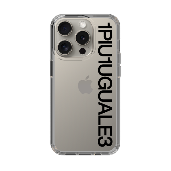 Slim Protection Case for Apple iPhone 15 Pro［ 1PIU1UGUALE3 - Logo - Black ］