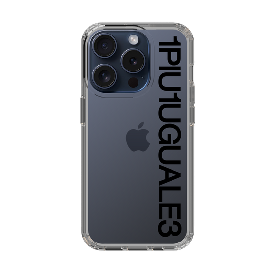 Slim Protection Case for Apple iPhone 15 Pro［ 1PIU1UGUALE3 - Logo - Black ］