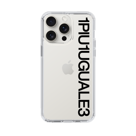 Slim Protection Case for Apple iPhone 15 Pro Max［ 1PIU1UGUALE3 - Logo - Black ］