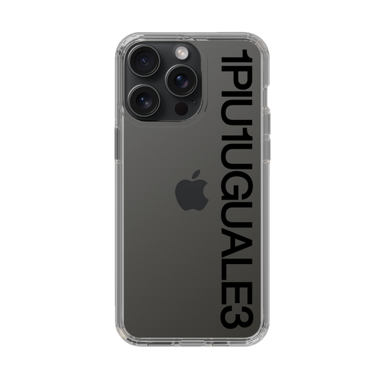 Slim Protection Case for Apple iPhone 15 Pro Max［ 1PIU1UGUALE3 - Logo - Black ］