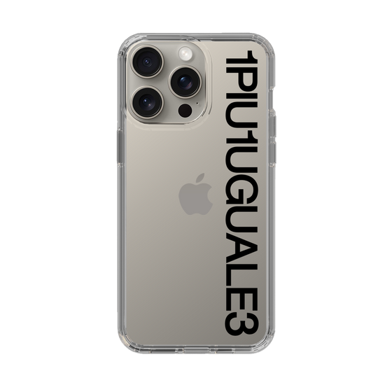 Slim Protection Case for Apple iPhone 15 Pro Max［ 1PIU1UGUALE3 - Logo - Black ］