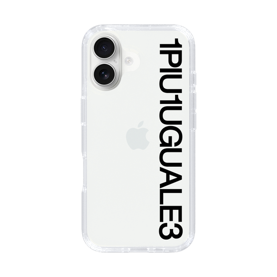 Slim Protection Case for Apple iPhone 16［ 1PIU1UGUALE3 - Logo - Black ］