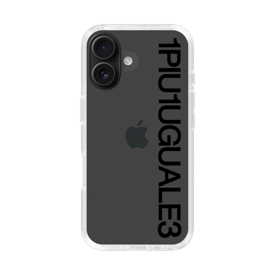 Slim Protection Case for Apple iPhone 16［ 1PIU1UGUALE3 - Logo - Black ］