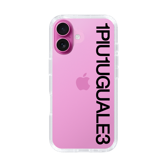 Slim Protection Case for Apple iPhone 16［ 1PIU1UGUALE3 - Logo - Black ］