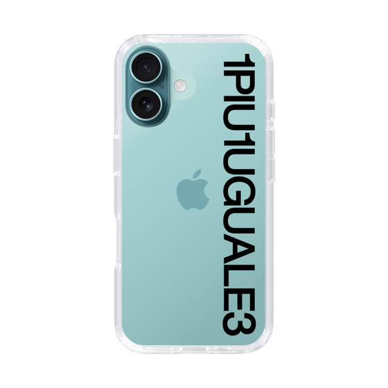 Slim Protection Case for Apple iPhone 16［ 1PIU1UGUALE3 - Logo - Black ］