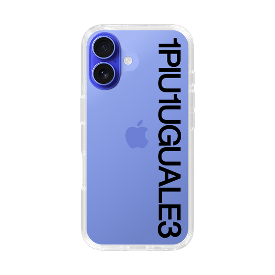 Slim Protection Case for Apple iPhone 16［ 1PIU1UGUALE3 - Logo - Black ］