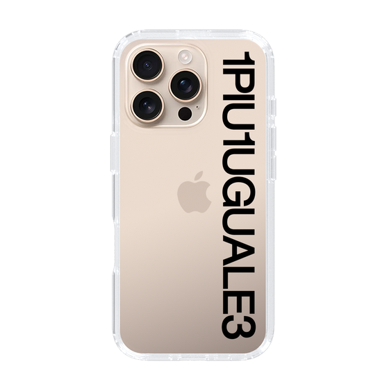 Slim Protection Case for Apple iPhone 16 Pro［ 1PIU1UGUALE3 - Logo - Black ］