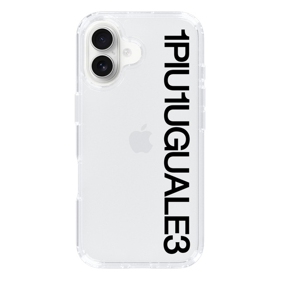 Slim Protection Case for Apple iPhone 16 Plus［ 1PIU1UGUALE3 - Logo - Black ］