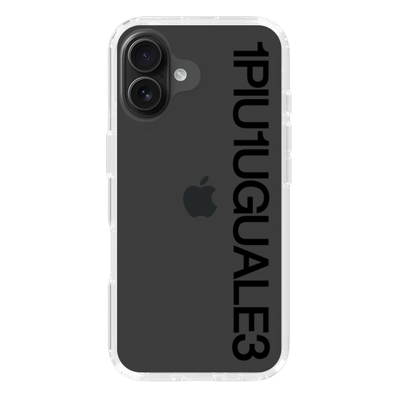 Slim Protection Case for Apple iPhone 16 Plus［ 1PIU1UGUALE3 - Logo - Black ］
