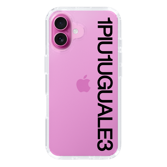 Slim Protection Case for Apple iPhone 16 Plus［ 1PIU1UGUALE3 - Logo - Black ］