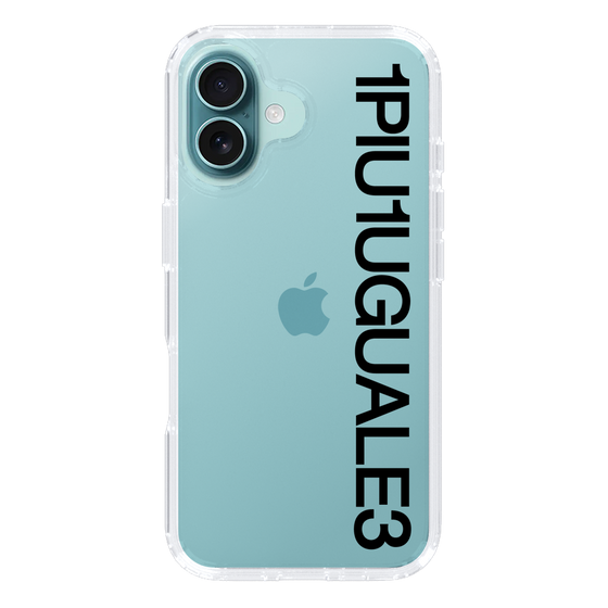 Slim Protection Case for Apple iPhone 16 Plus［ 1PIU1UGUALE3 - Logo - Black ］