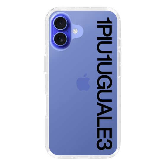Slim Protection Case for Apple iPhone 16 Plus［ 1PIU1UGUALE3 - Logo - Black ］