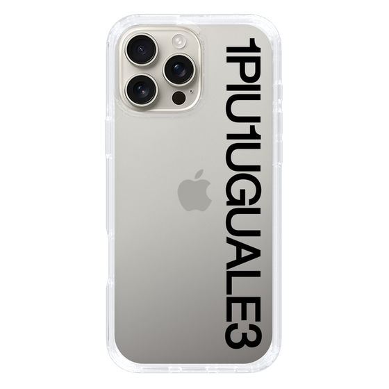 Slim Protection Case for Apple iPhone 16 Pro Max［ 1PIU1UGUALE3 - Logo - Black ］