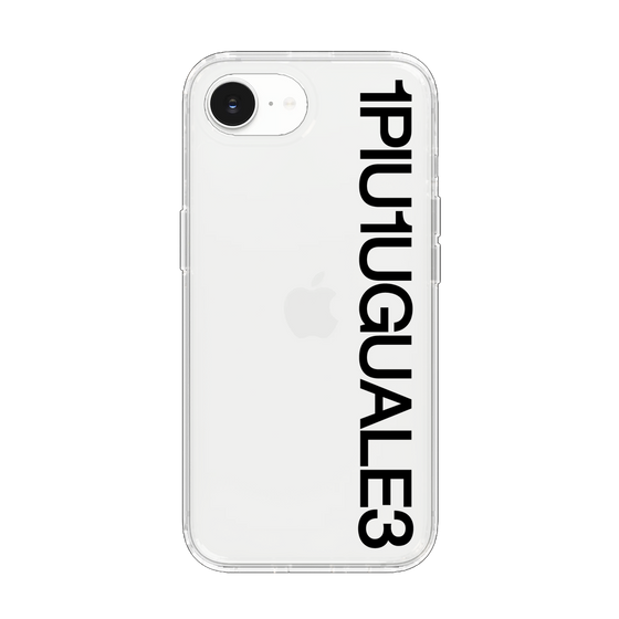 Slim Protection Case for Apple iPhone 16e［ 1PIU1UGUALE3 - Logo - Black ］