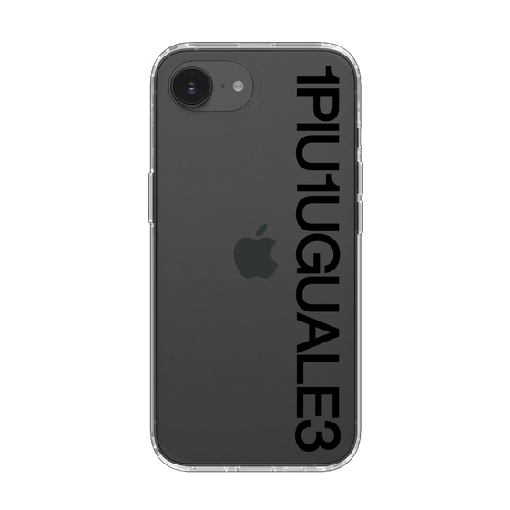 Slim Protection Case for Apple iPhone 16e［ 1PIU1UGUALE3 - Logo - Black ］