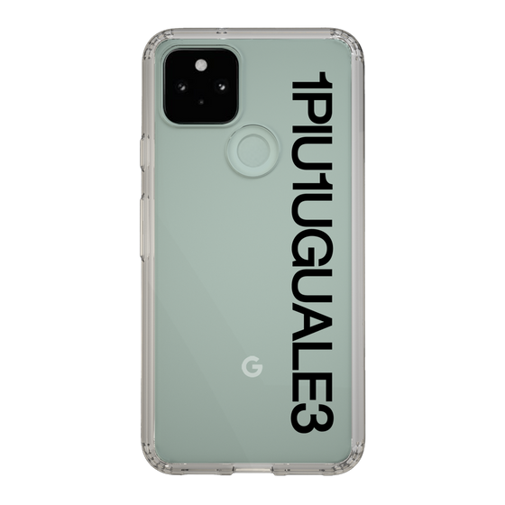 Slim Protection Case for Google Pixel 5［ 1PIU1UGUALE3 - Logo - Black ］