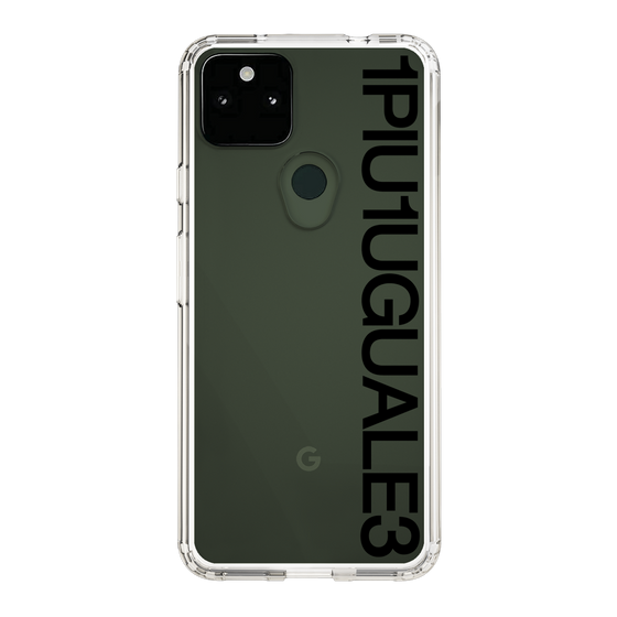 Slim Protection Case for Google Pixel 5a 5G［ 1PIU1UGUALE3 - Logo - Black ］