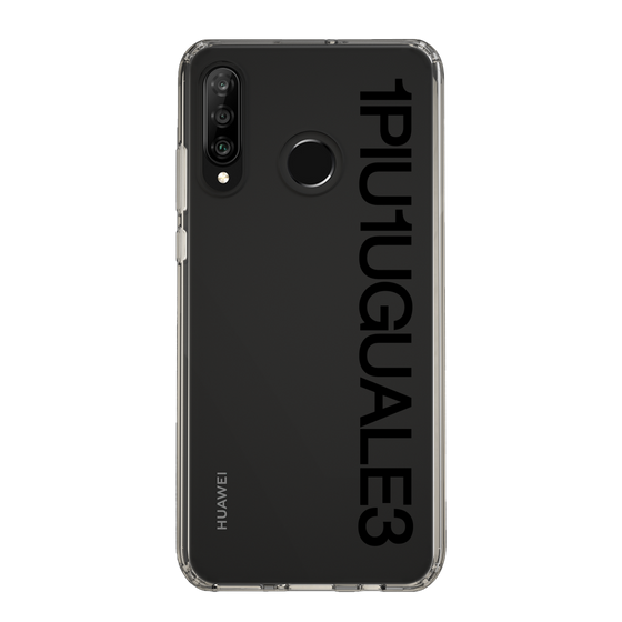 Slim Protection Case for HUAWEI P30 lite［ 1PIU1UGUALE3 - Logo - Black ］