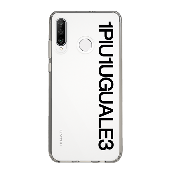 Slim Protection Case for HUAWEI P30 lite［ 1PIU1UGUALE3 - Logo - Black ］