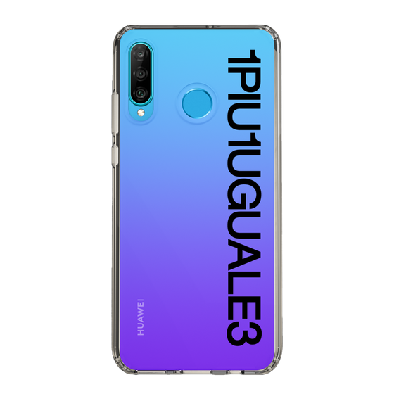Slim Protection Case for HUAWEI P30 lite［ 1PIU1UGUALE3 - Logo - Black ］