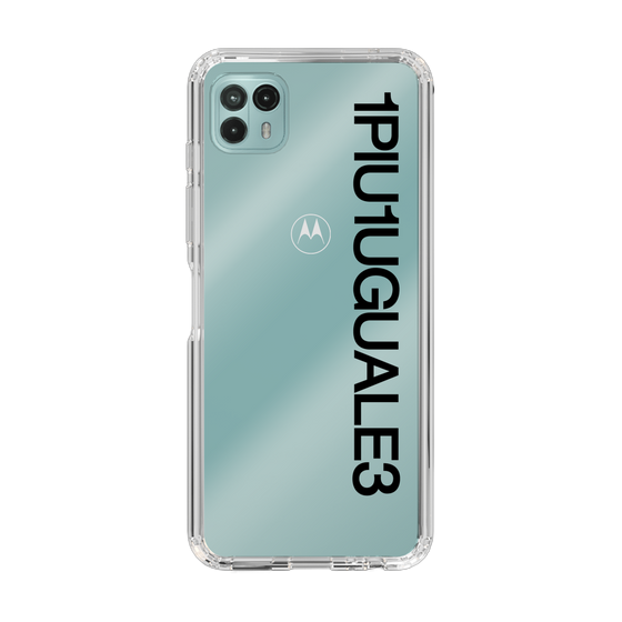 Slim Protection Case for Motorola moto g50 5G［ 1PIU1UGUALE3 - Logo - Black ］