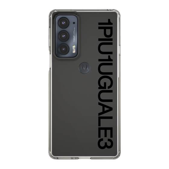 Slim Protection Case for Motorola edge 20［ 1PIU1UGUALE3 - Logo - Black ］
